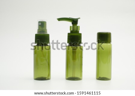 Beauty cosmetics glassbottle on a white background. Package for essential oil