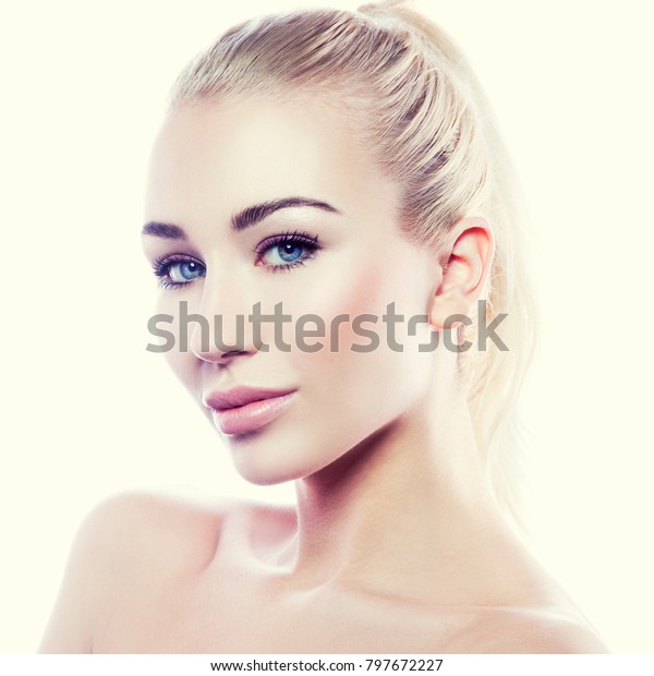 Beauty Face Model Woman Pale Lips Stock Photo Edit Now 797672227