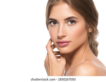 Beauty face woman eyes close up healthy face skin - Shutterstock ID 1850267050