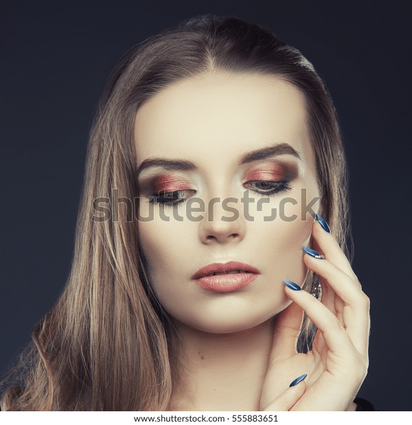 Beauty Face Young Blonde Hair Girl Stock Photo Edit Now 555883651