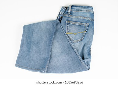 Jeans On Background Blue Jeans Lie Stock Photo 1189112893 | Shutterstock