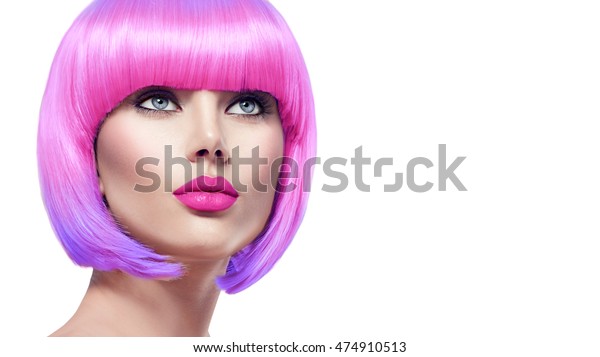 Beauty Fashion Model Portrait Ombre Hair Stock Image Download Now