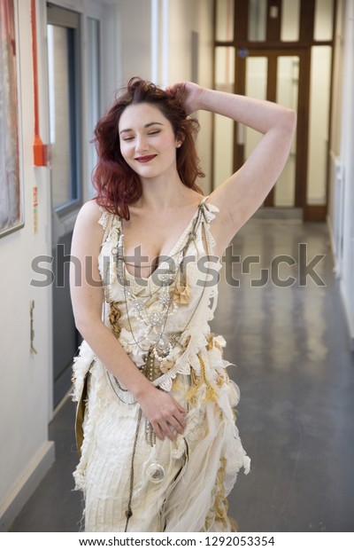 Beauty Fashion Model Wearing Old Vintage Stock Photo Edit Now