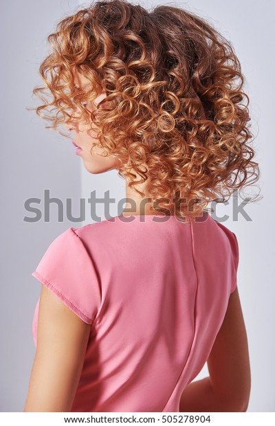 Beauty Girl Blonde Curly Hair Healthy Stock Photo Edit Now 505278904