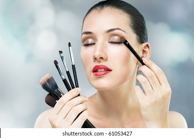 Beauty Girl On Blur Background Stock Photo 61053427 | Shutterstock