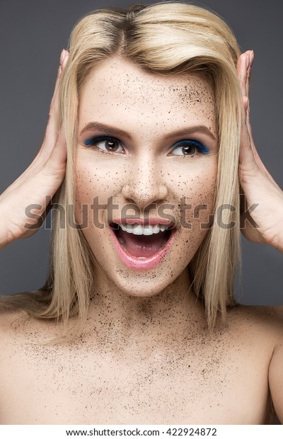 Beauty Girl Perfectly Straight Hair Creative Stock Photo Edit Now