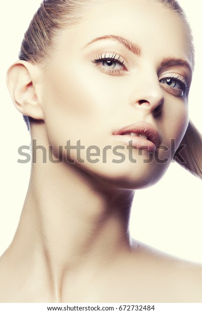 Beauty Girl Portrait Natural Makeup Blonde Stock Photo Edit Now
