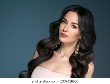 Beauty hair woman long brunette hairstyle - Shutterstock ID 1339618688