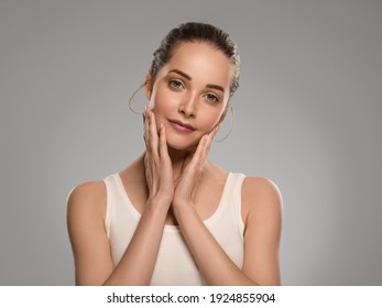 Beauty healthy skin woman face beautiful female