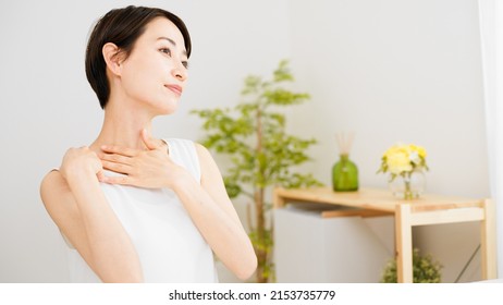 Beauty Image Of A Young Woman Giving A Lymphatic Massage