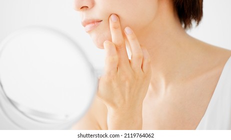 Beauty Image Of Young Woman Taking Care Of Her Skin