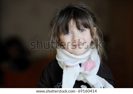 Similar – Happy adorable little girl smiling outdoors.