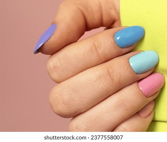 beauty nail art design. many different colour nails design.....