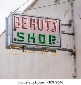 The Beauty Parlor Is Closed But The Neon Sign Is On