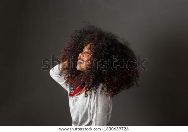 Beauty Portrait African American Woman Afro Foto De Stock 1630639726