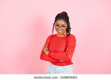 Beauty portrait of black woman face with natural skin - Shutterstock ID 2108094401