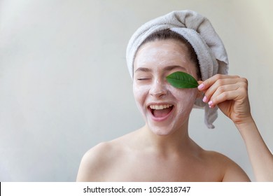 Beauty Portrait Smiling Brunette Woman Towel Stock Photo (Edit Now ...