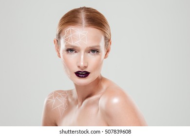 Nude Woman Body Art Looking Camera Foto Stock 507838960 Shutterstock