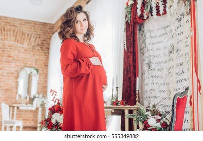 Beauty Pregnant Woman . Pregnant Belly. Beautiful Pregnant Woman Expecting Baby. Maternity concept. Baby Shower