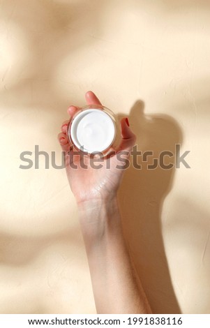 Similar – Image, Stock Photo Shadow of a woman on the white sand