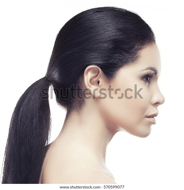 Beauty Profile Portrait Young Girl Natural People Beauty