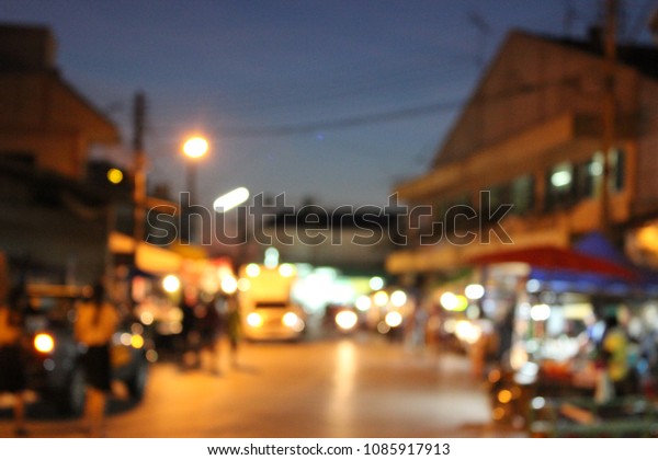 The\
beauty of a rural evening market, photographic\
blur