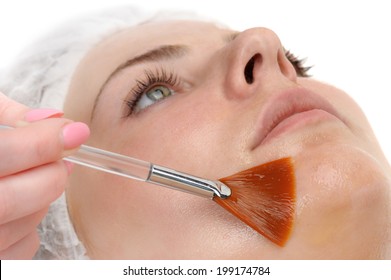 Beauty Salon, Facial Peeling Mask With Retinol And Fruit Acids