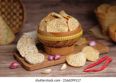 Beauty Shot Of Tempeh Chips. Tempe Chips Are Healthy Food Because They Contain Protein