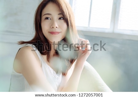 Beauty and skin care concept of a young asian woman.