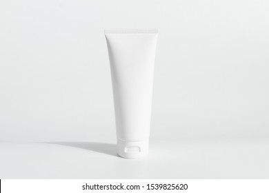 beauty spa medical skincare and cosmetic lotion cream bottle packaging on white decor background, medicine tube product of healthcare