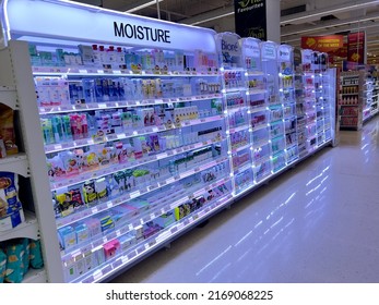 Beauty Store Shelves In Supermarket, 19 June 2022, Buriram Province.