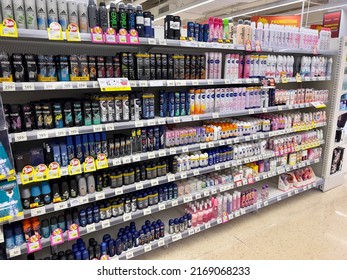 Beauty Store Shelves In Supermarket, 19 June 2022, Buriram Province.