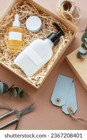 Beauty Subscription Box. Open Gift Box With Natural Cosmetic Products Inside  - Shutterstock ID 2367208401