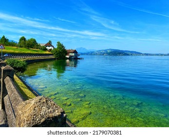 Beauty Of Switzerland Clean Lake Water And Fresh Atmosphere