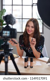 Beauty Vlogger Using Social Media To Promote Make Up Products, Modern Business Marketing Method