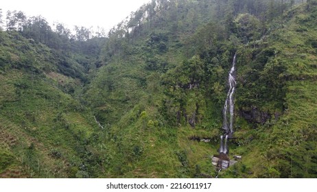 The Beauty Of The Waterfall In Purbalingga