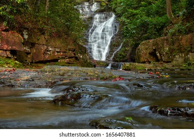 The Beauty Of Waterfalls In Thailand.Pliw Waterfall At Thung Song District, Nakhon Si Thammarat Province.