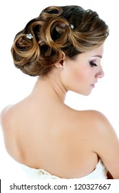 Beauty Wedding Hairstyle. Bride