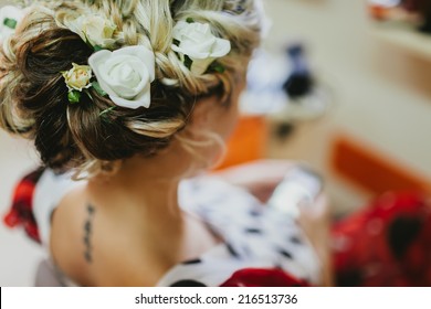 Beauty Wedding Hairstyle. Bride