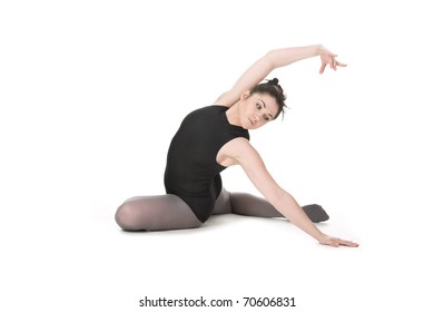 Extraordinary Gymnast On White Background Man Stock Photo 716306626 ...