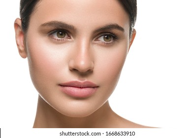 Beauty woman healthy skin natural make up young beautiful model cosmetic concept