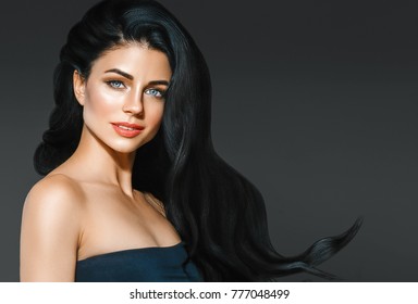 Beauty Woman Long Black Hair Beautiful Stock Photo 777048499 | Shutterstock