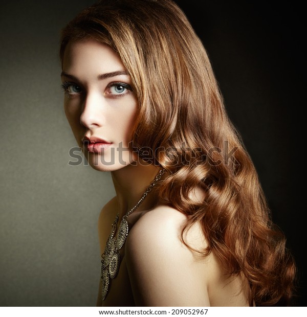 Beauty Woman Long Curly Hair Beautiful Stock Photo Edit Now