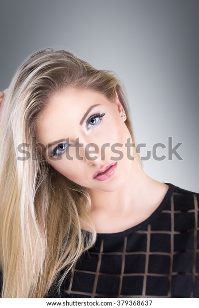 Beauty Woman Long Natural Blonde Hair Stock Photo Edit Now 379368637