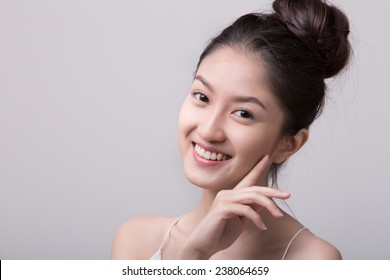 Beauty woman portrait. Skin and face care concept
