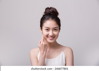 Beauty woman portrait. Skin and face care concept