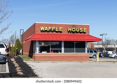 Beavercreek - Circa November 2021: Waffle House Iconic Southern Restaurant Chain. Waffle House Was Founded In 1955.