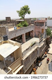 Beawar, Rajasthan, June 5,2021: 130-year-old Neem Tree Came Out Of Terrace, Passes Through Middle Of A Three-storey House In Beawar. A Unique Example Of Environmental Protection. Photo: Sumit Saraswat