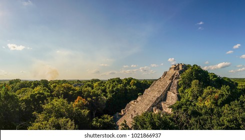 Becan Maya Ruins In The Yucatan, Mexico.