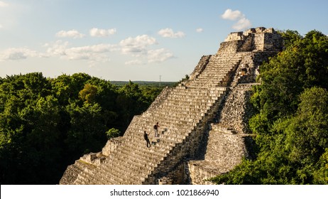 Becan Maya Ruins In The Yucatan, Mexico.